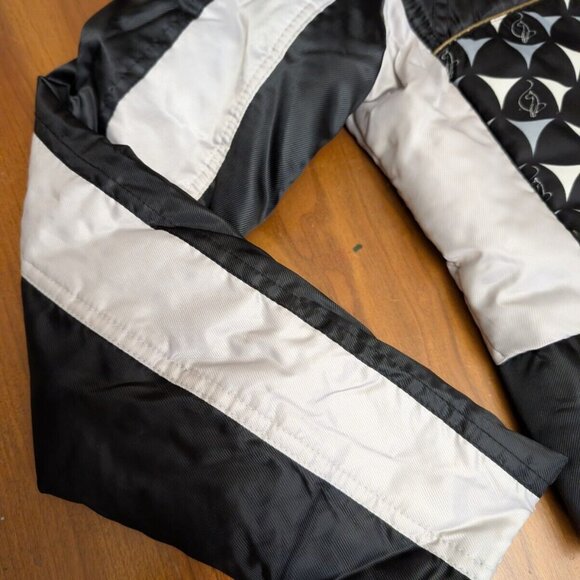 Vintage Baby Phat Bomber Puffer Jacket XL Y2K White Black Striped Spell Out Logo - Picture 7 of 16